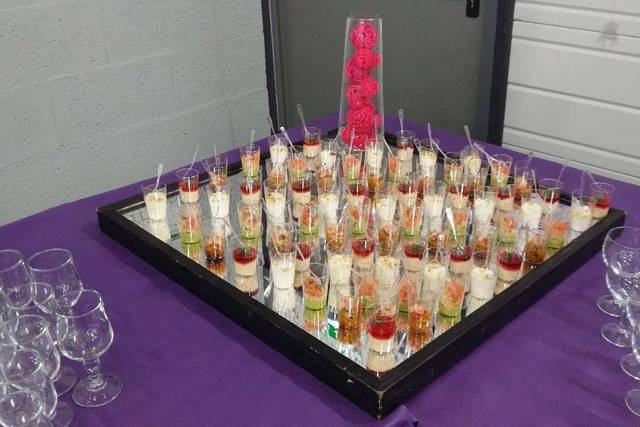 Miroir de verrines apéritives