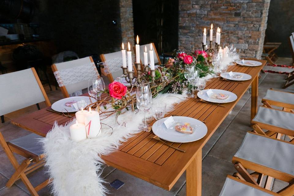 Table mariage hiver