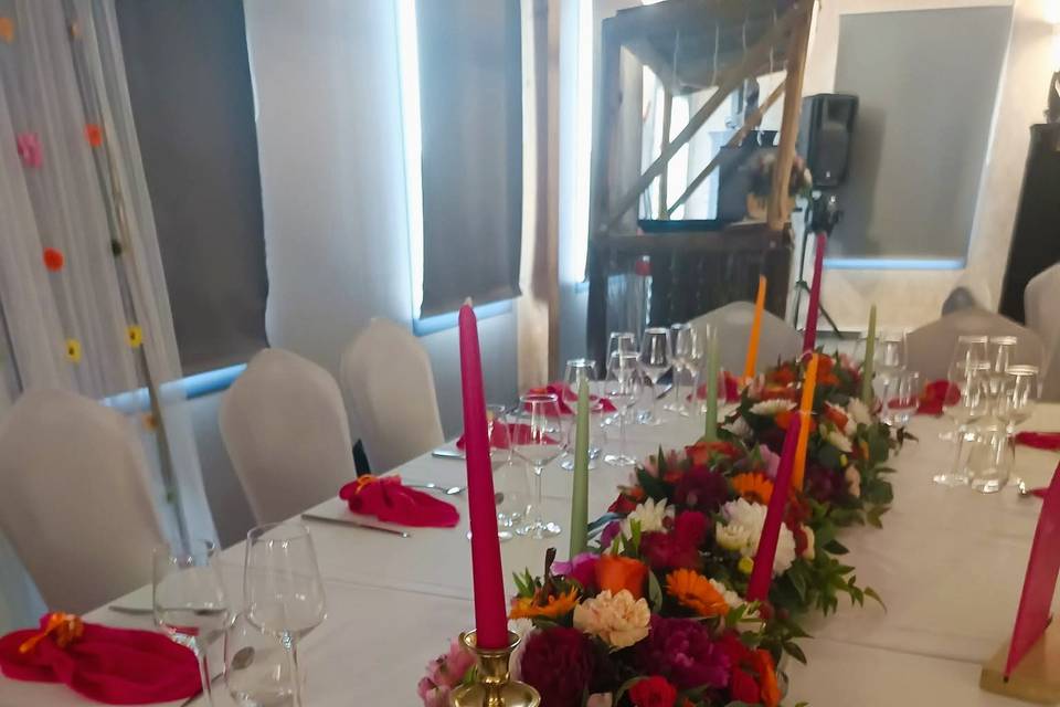 Décor table des mariés