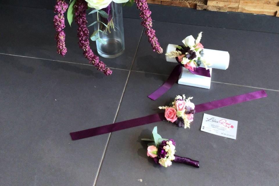 Bouquet et bracelets