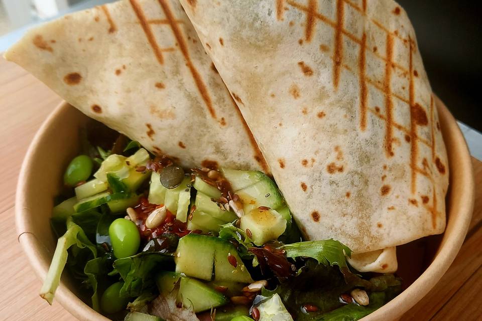 Wrap et salade gourmande