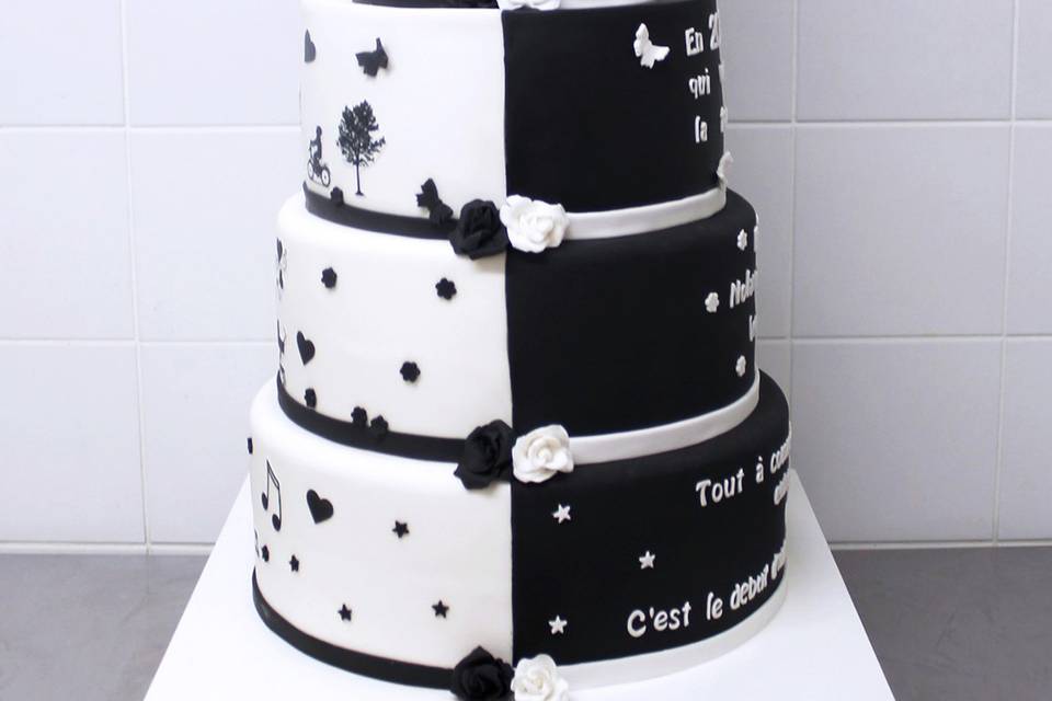 Gâteau original noir & blanc
