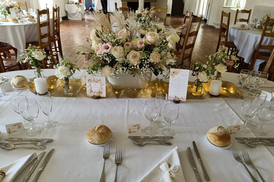 Décoration table d'honneur