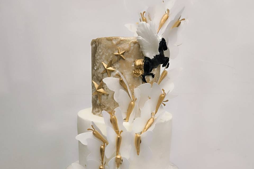Wedding Cake papillon lune