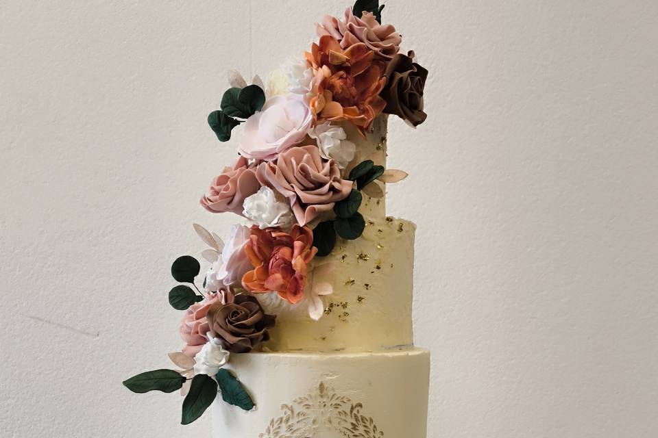 Wedding Cake naked fleuri