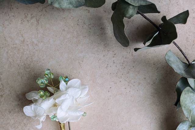 Pinces en fleurs séchées