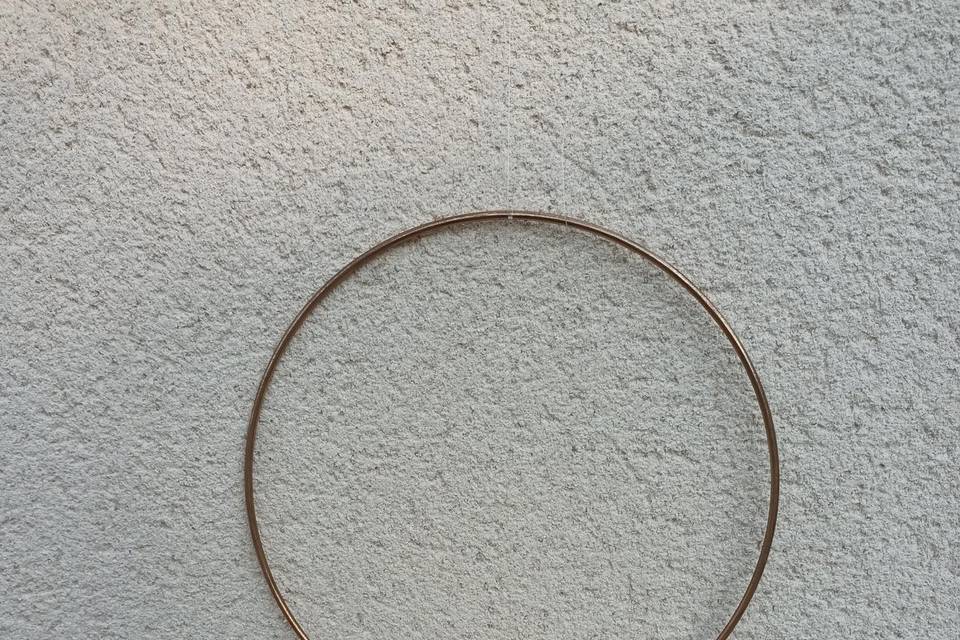 Cercle en fleurs séchées
