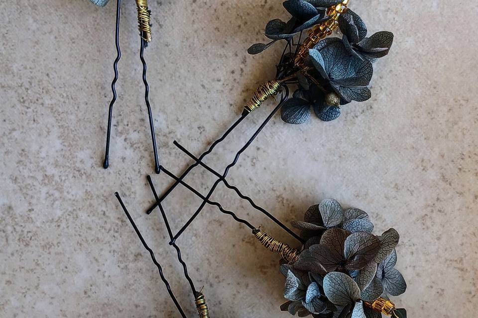 Pinces en fleurs séchées