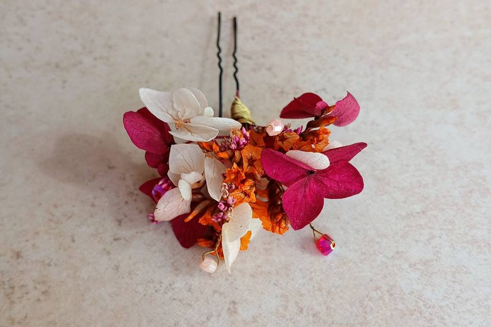 Pince en fleurs séchées