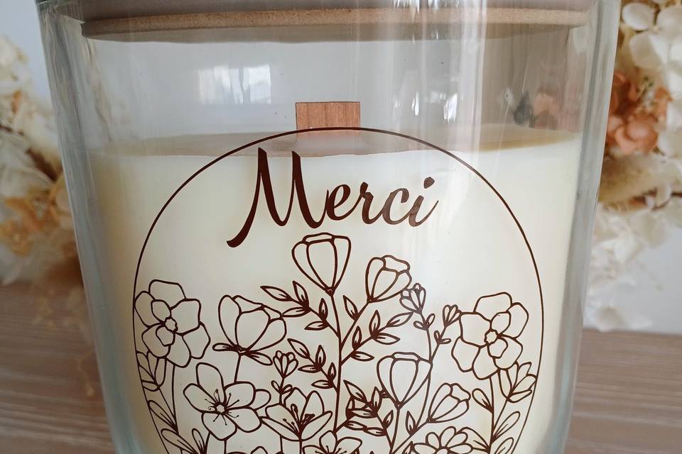 Bougie personnalisée