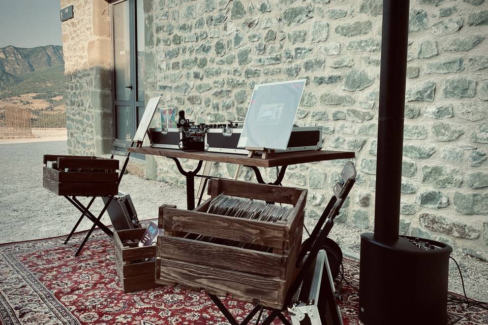 Bar à vinyle bohème