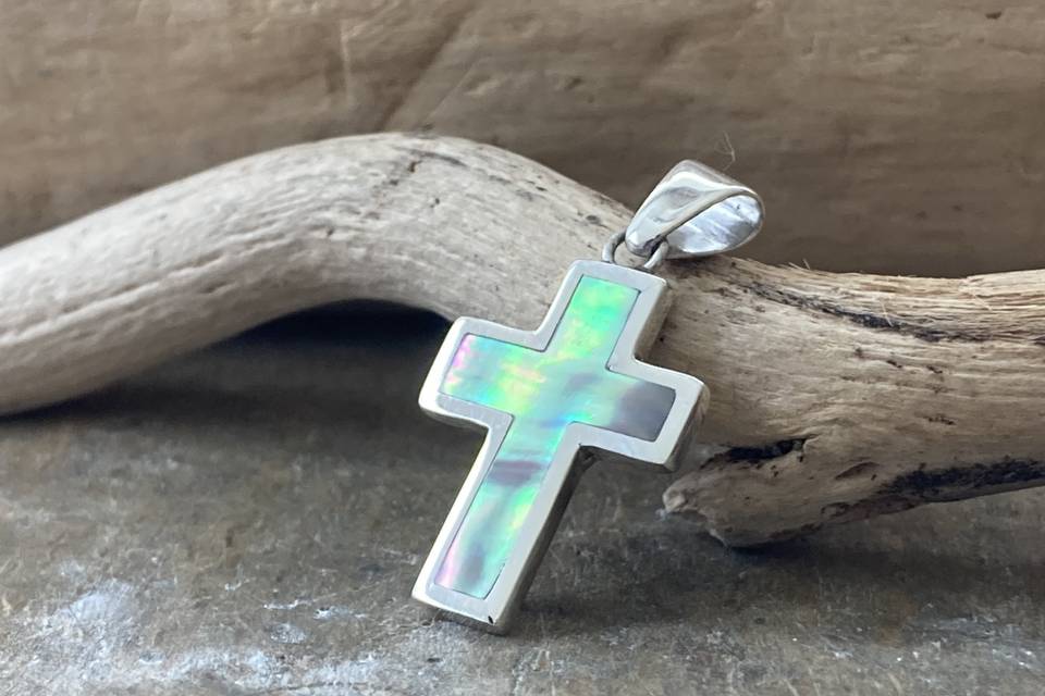 Pendentif croix rainbow