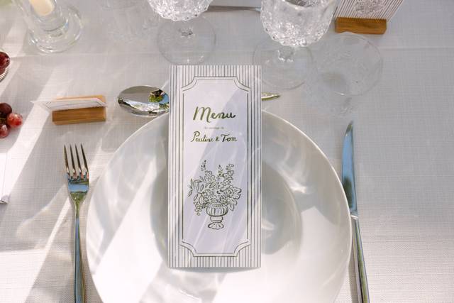 Menu et marque place