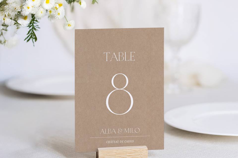 Numéro de table