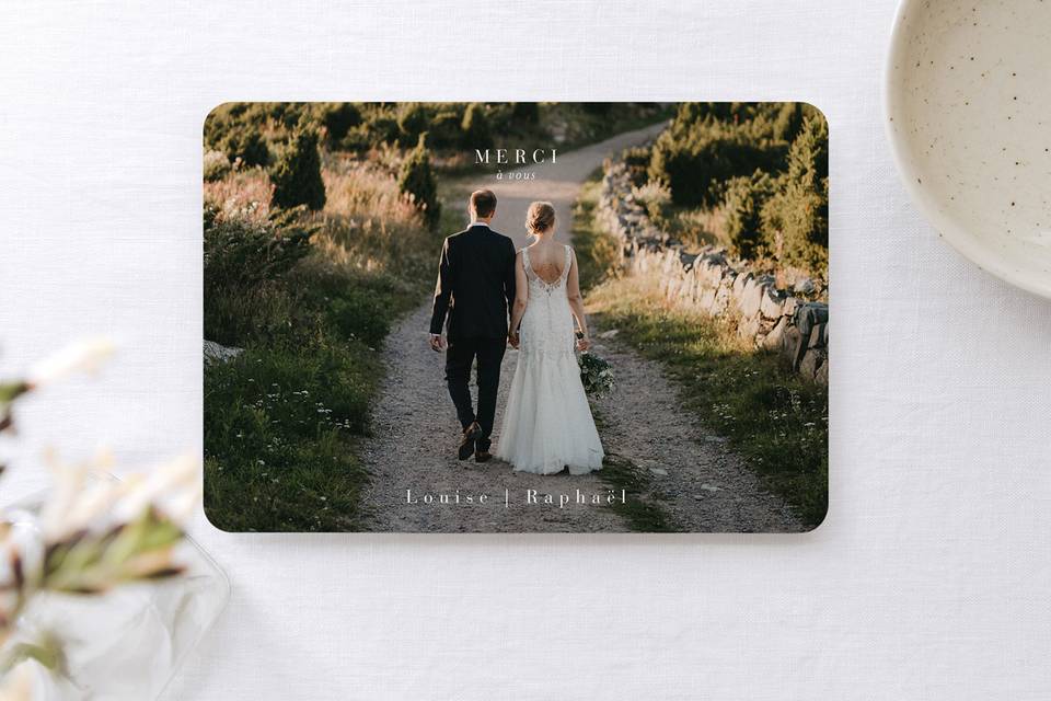 Remerciements mariage