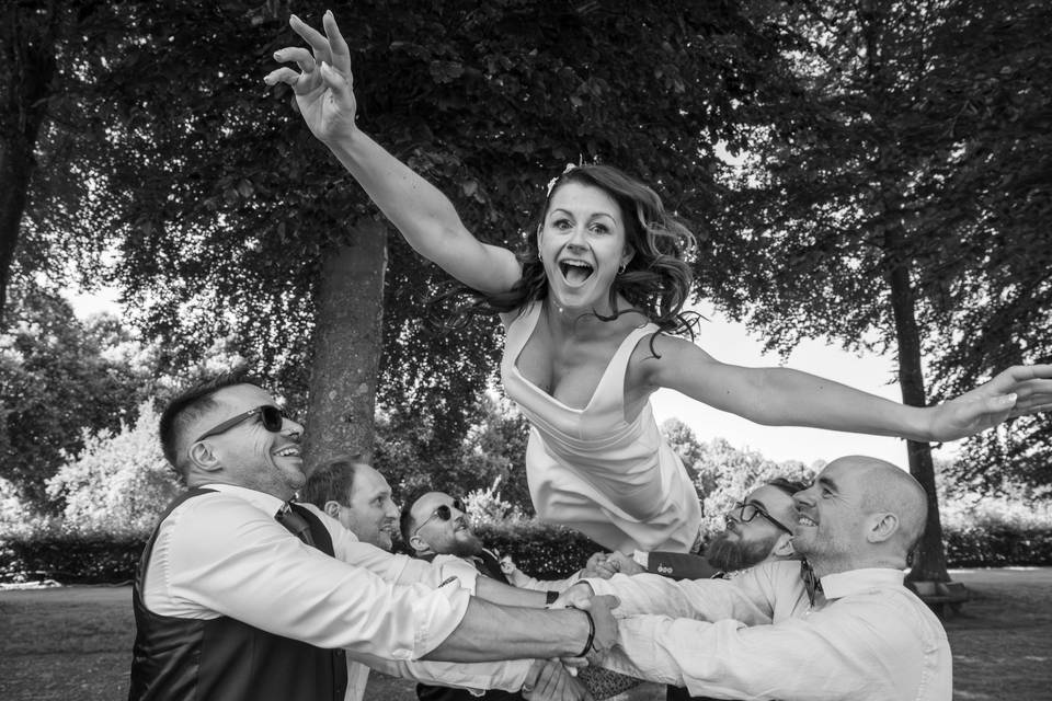 Envolée de la mariée