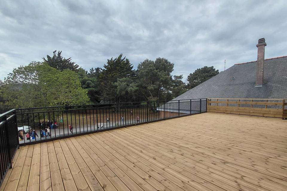 Terrasse à l'étage