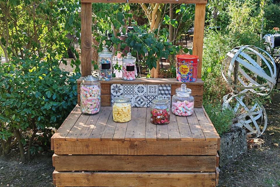 Notre candy bar dans la parc