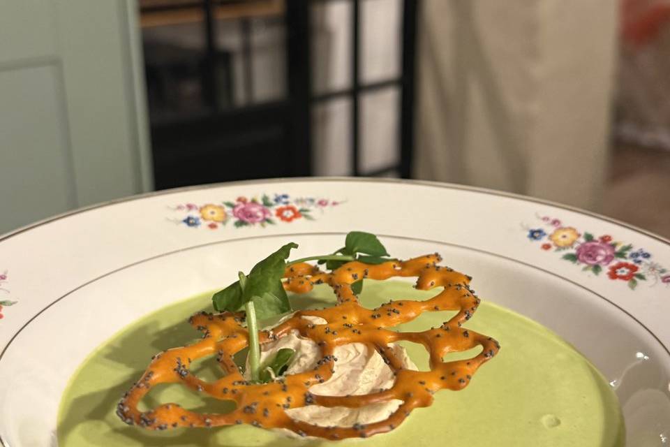 Velouté glacé de petits pois
