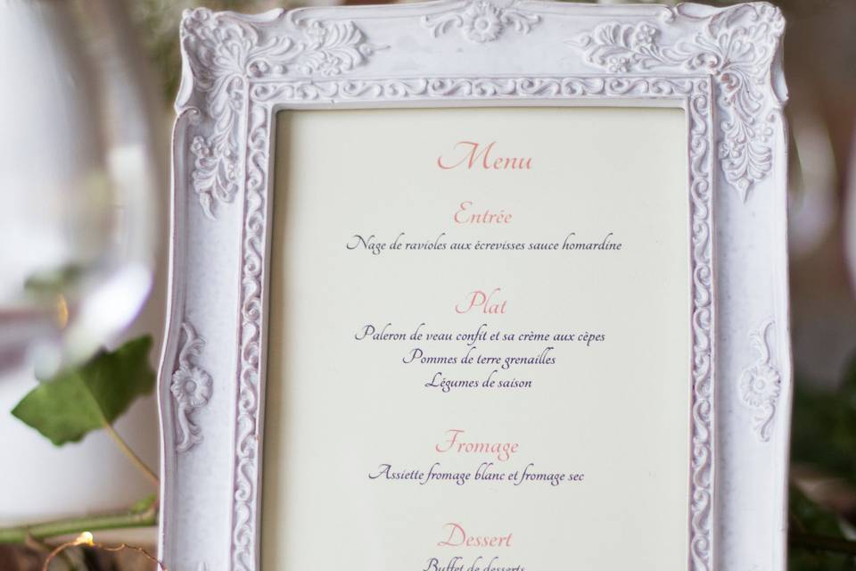 Menu tables