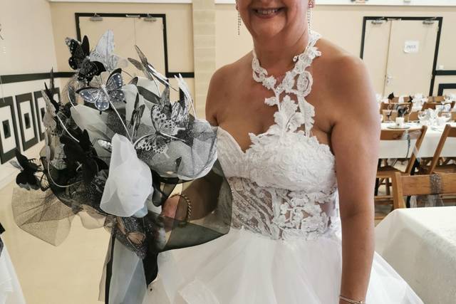 Mariage noir et papillon