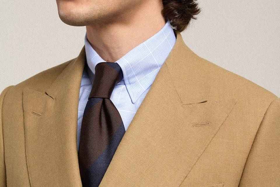 Costume Croisé Beige