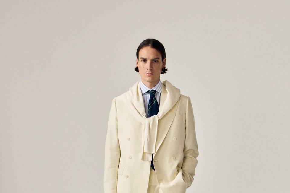 Costume Croisé Crème