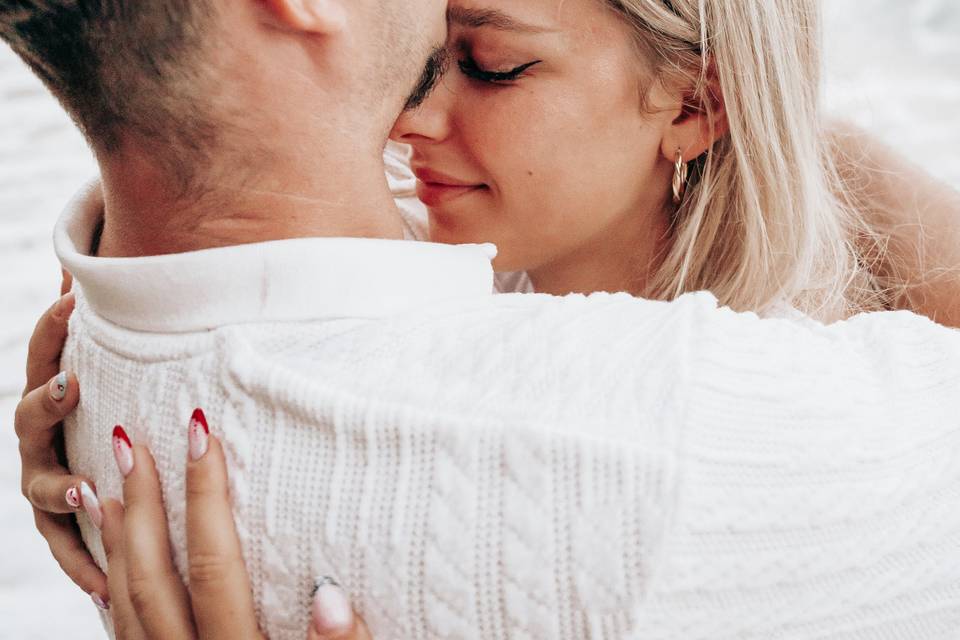 Enlacement amoureux.