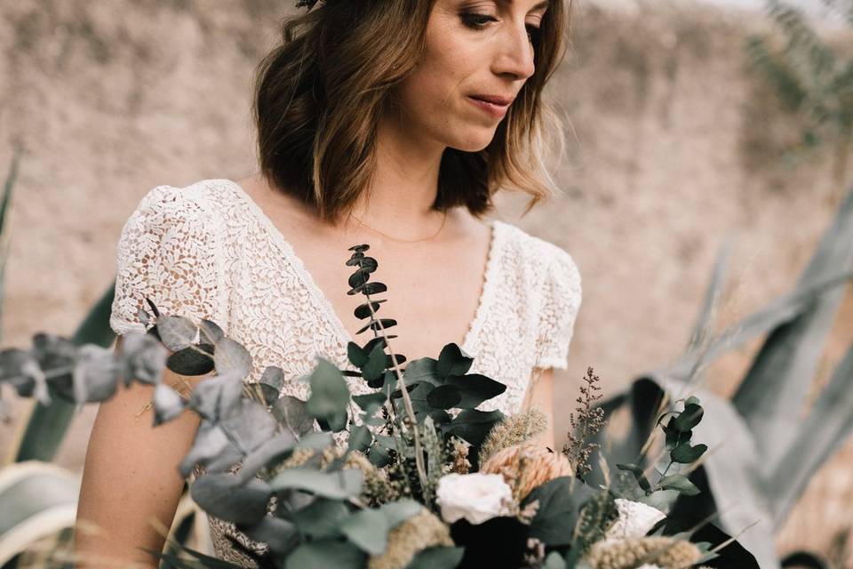 Bouquet de mariée stabilisé