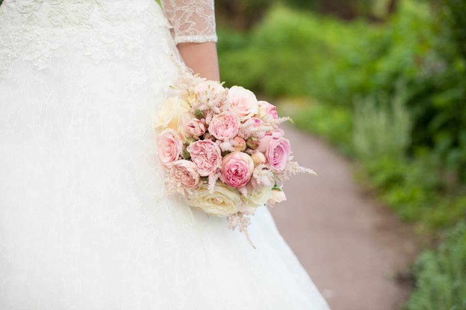 Bouquet de mariée rose romance