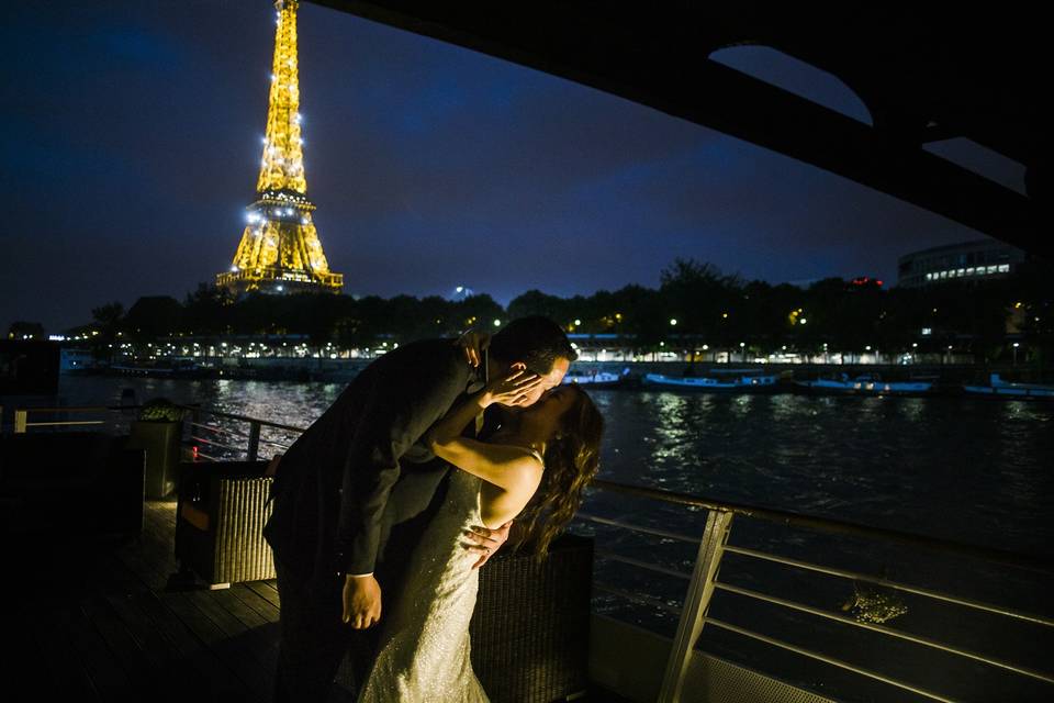 Bride and Groom kissing