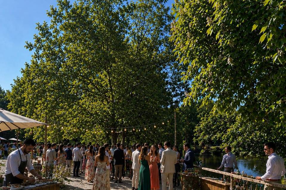Terrasse au bord du lac 200 m²