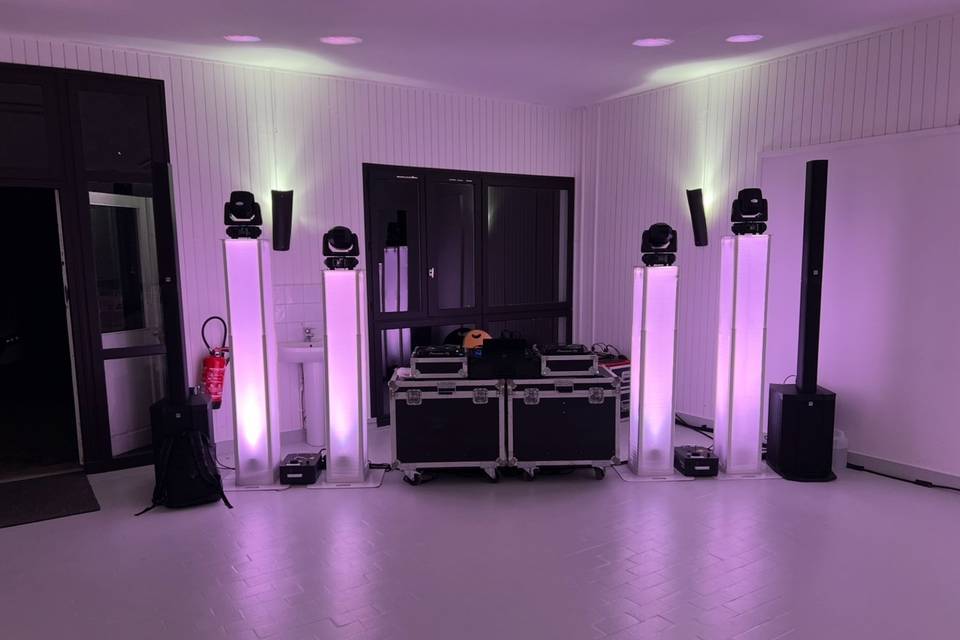 Mise en place avec lumière