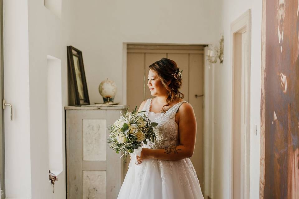 La mariée dans sa chambre...