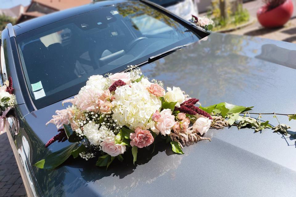 Fleurs voiture