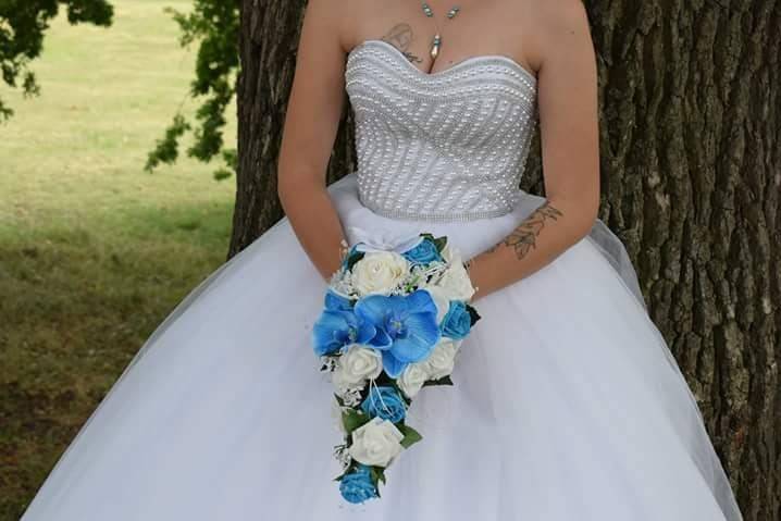 Bouquet mariée turquoise