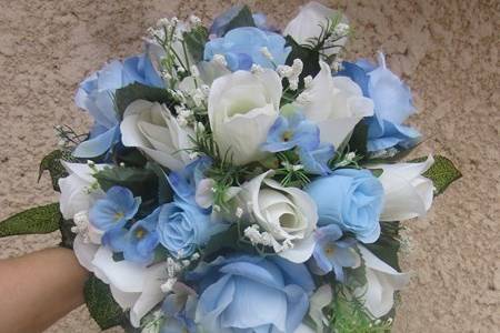 Bouquet mariée bleu