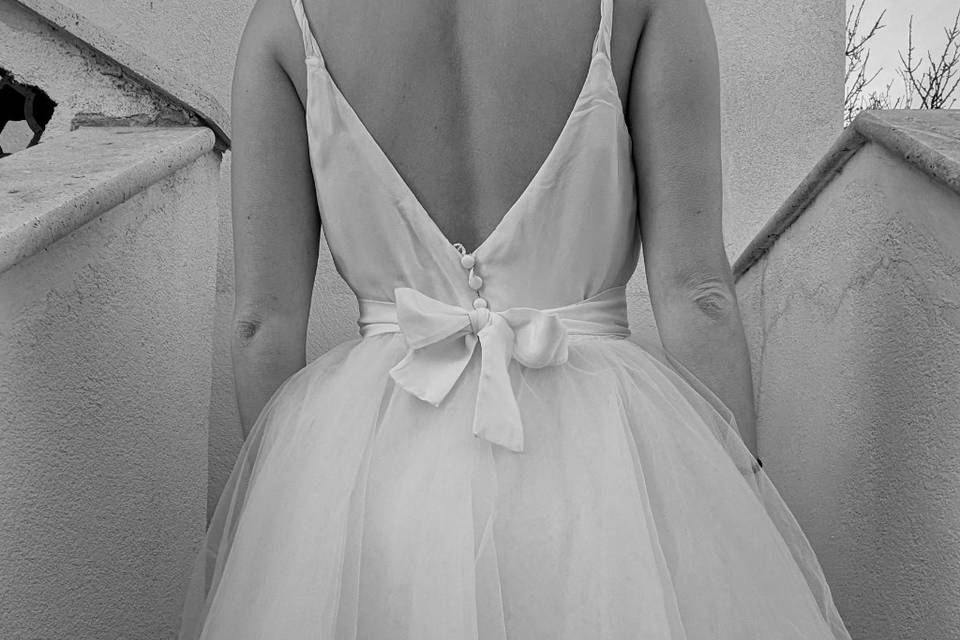 Robe dos nu en tulle