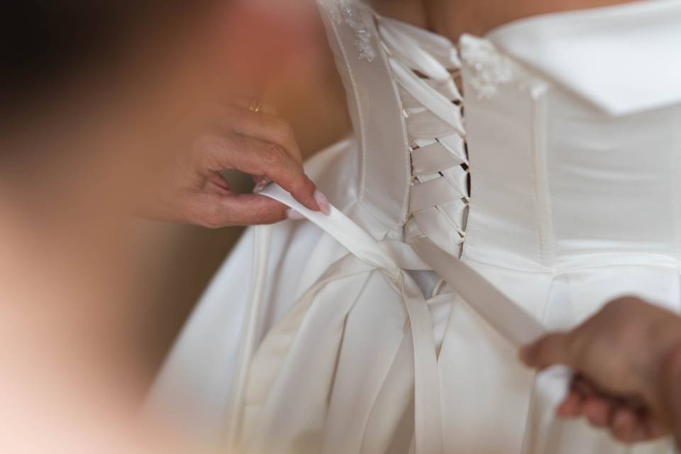 Préparatifs robe mariée