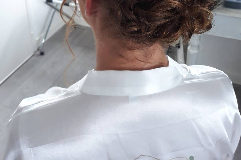 Chignon mariée cheveux fin