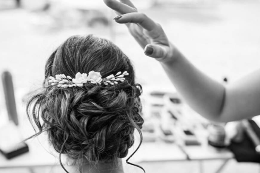 Chignon boucle bas