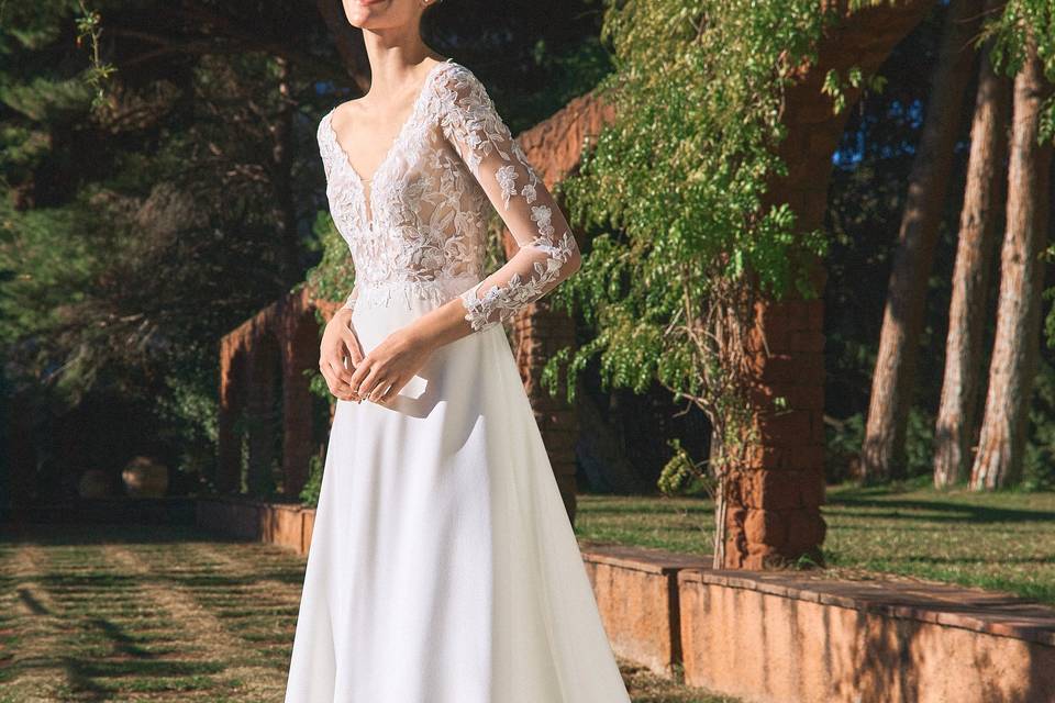 Robe fluide manches