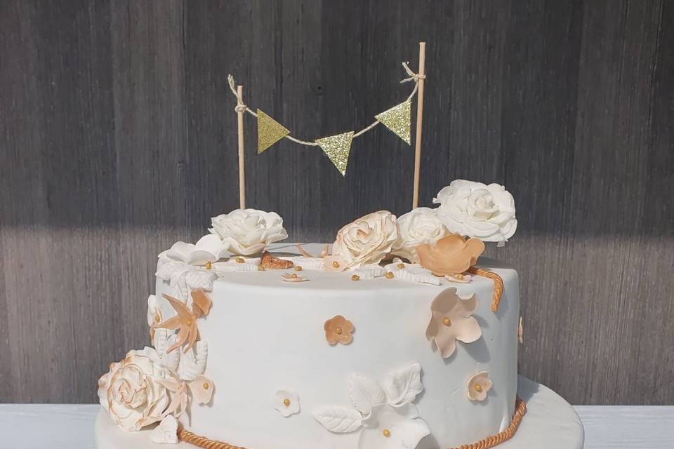 Cake design thème floral chic