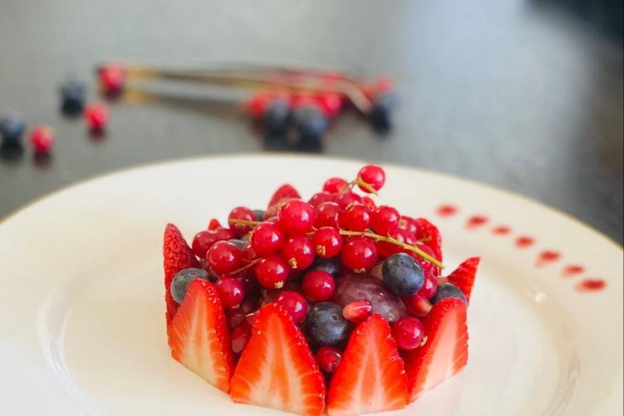 Découpe de fruit façon tarte