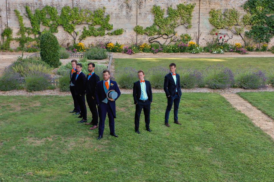 Photo groupe témoins mariage