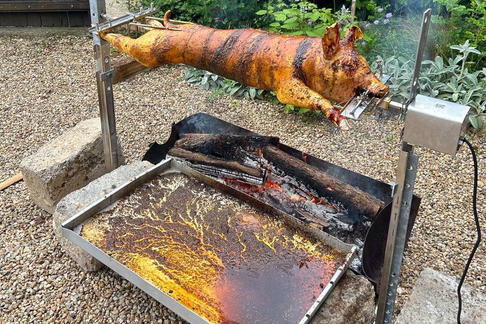 Cochon à la broche