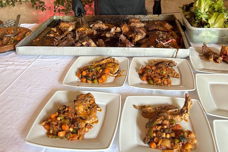 Service cochon à la broche