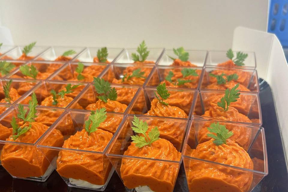 Verrine crème de poivrons