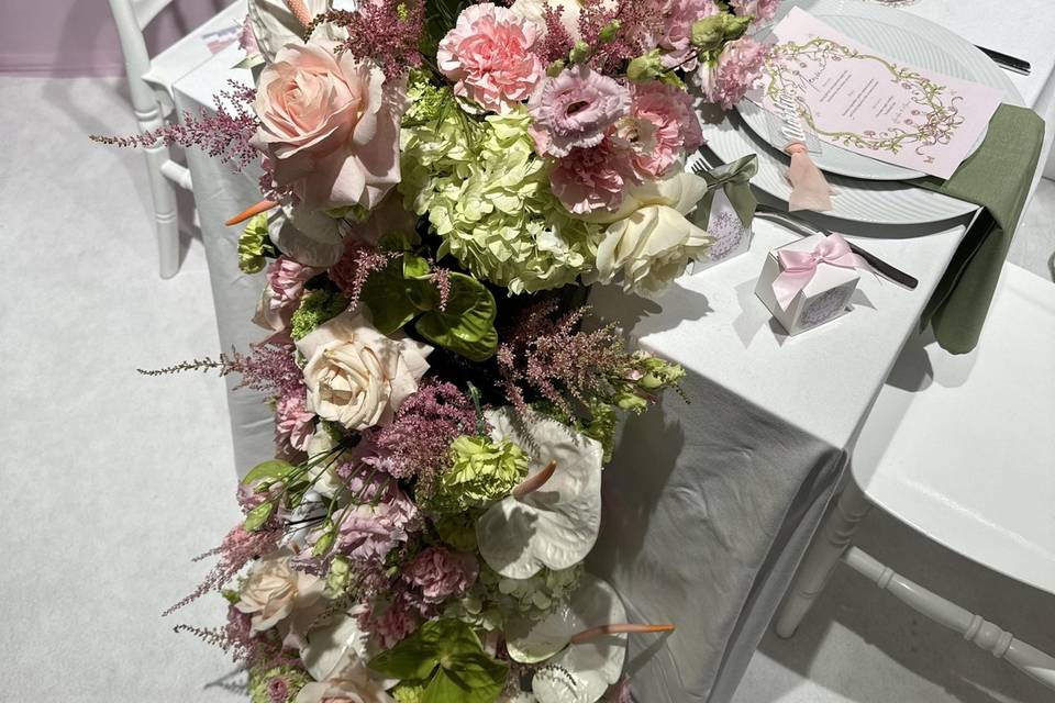 Romantique rose et vert