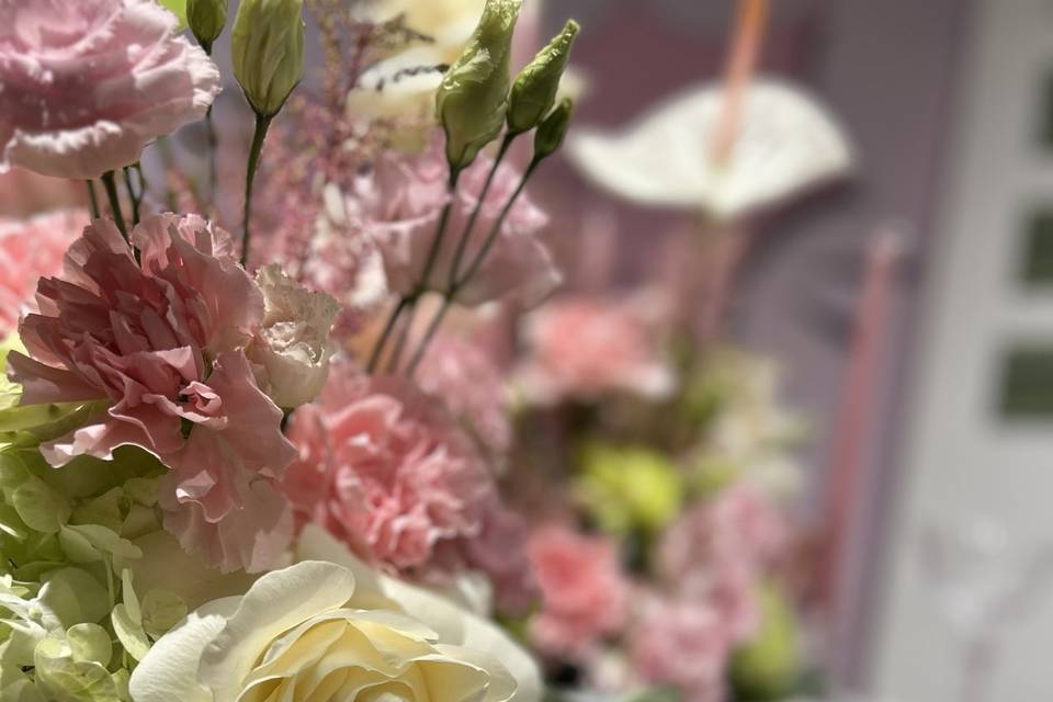 Romantique rose et vert